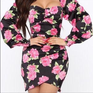 Fashion Nova Kiss Me Quick Satin Mini Dress